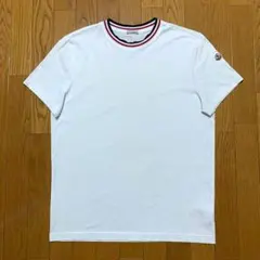 美品〕モンクレールスリムフィットXL ホワイト白Tシャツ5S7