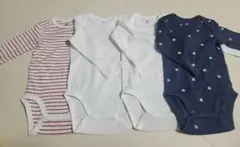 H&M 　長袖ボディスーツ　ロンパース 4枚セット