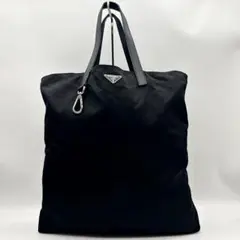 美品 PRADA サフィアーノ ナイロン レザー トートバッグ 黒 ビジネス