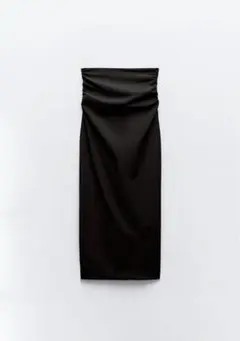 タグ付き新品　ZARA ギャザー入りミディ丈スカート