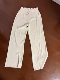 UNIQLO ウォッシャブルニットリブパンツ　ユニクロ　L