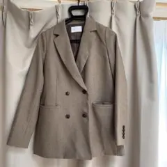 ウール調テーラードジャケット　ダブルジャケット