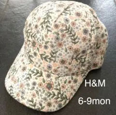 H&M 花柄 ベビー帽子 6-9ヶ月 80サイズ
