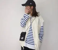 w closet ハイネックミリタリーベスト