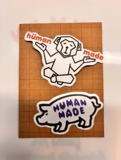 human made ステッカー 猿と豚