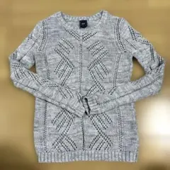 GAP グレー レース編み ニットセーター XXS