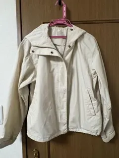 【春アウター】無印良品 撥水 フード付きブルゾン Mサイズ アイボリー