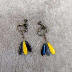 ハンドメイド ドロップビーズ イヤリング