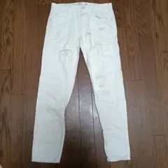 ザラ　ダメージデニム　ホワイト