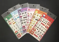 サンリオ　透明シールシート　おやつパーティー　6点セット