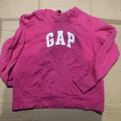 GAP ピンク 刺繍ロゴ パーカー Lサイズ