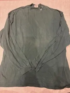 90s NIKE ナイキ USA製 トレーナー グリーン 赤スウッシュ 古着