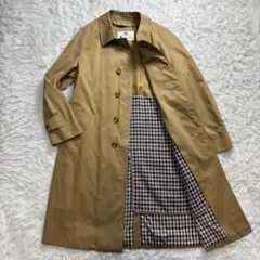 良品✨アクアスキュータム ステンカラーコート 英国製 ライナー付き マキシ丈 L