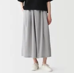 無印良品 涼感 スカートパンツ グレーチェック S