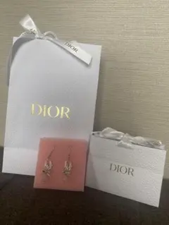 Dior リボンデザイン ピアス