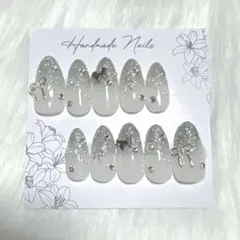 ネイルチップ 乳白色 フレンチガーリー ワンホン 韓国 地雷系 量産型 スナ系