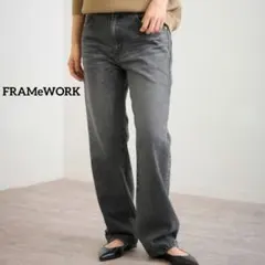 FRAMeWORK DENIMスリムストレートレッグパンツ ブラック Lサイズ