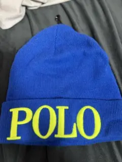 POLOロゴ入りブルーニット帽