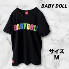 BABYDOLL ベビードール レディース半袖Tシャツ 黒 M バックプリントのサムネイル