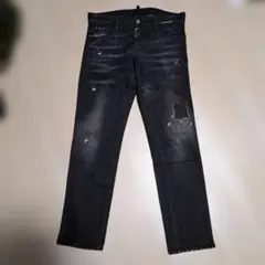 DSQUARED2 ダメージ加工デニムパンツ ブラック