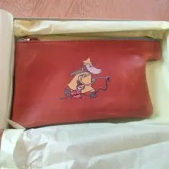 新品　ムーミンショップ　オリジナル　ミー　ポーチ　本革