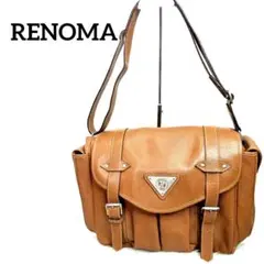 RENOMA　レノマ　ブラウン　レザー　ショルダー バックのサムネイル