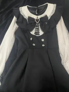 LIZLISA リズリサ フリルスピンドル セットアップ ブラック