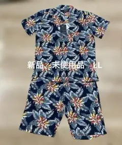 【新品、未使用品】ボタニカルシャツ・ショートパンツセット　LL