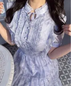 ラメフリル花柄OP ワンピース エブリン evelyn