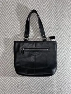 COACH コーチ　レザー　ブラック　ハンドバッグ