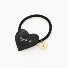 新品 アニエスベーagnes b.ヘアゴム ブラックHA03−01ハート 日本産のサムネイル