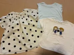 子供服 Tシャツ ワンピース 女の子 90 18-24