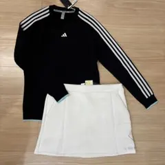 新品adidasgolf上下セット薄手ニット＆ダンボールニットスカートXL 春