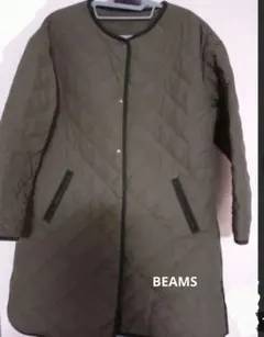 B:MING キルティングロングコート オリーブ