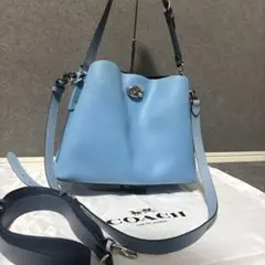 COACH コーチ ショルダーバッグ 2way ターンロック グレー ウィロウ