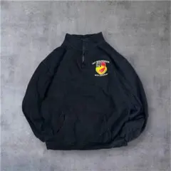 【US ARMY】第94騎兵連隊 ハーフジップ スウェット M 黒 ミリタリー