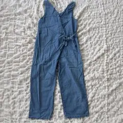 デニムブルー クロスストラップ オーバーオール