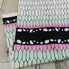 鬼滅の刃　ハギレ　生地　胡蝶しのぶ