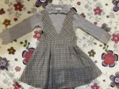 ワンピース&襟付きニットセット　ザラ　スラップスリップ