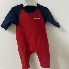 MIKI HOUSE ロンパース レッド ネイビー