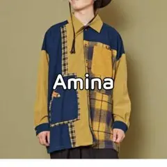 チャイハネ アミナコレクション チェック柄 パッチワーク シャツ ジャケット