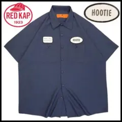 XL/USA製 古着 RED KAP半袖ワークシャツ ワッペン HOOTIEのサムネイル