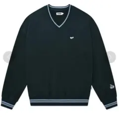 ダークグリーン Vネック トレーナー