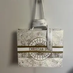 Christian Dior ショップ袋 ホワイト/ゴールド
