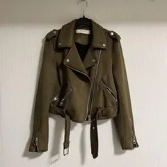 ZARA ダブルライダースジャケット　フェイクスエード