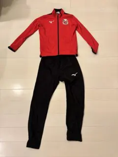 コンサドーレ札幌Kappa ジャージ 上下セット 黒/赤 コンサドーレ札幌アカデミー ジャージ 上下セット レッド ブラック 上