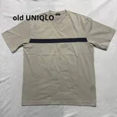 【00s】old UNIQLO Vネックボーダーベージュ オールドユニクロ