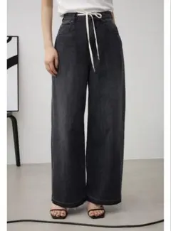 AZUL DENIM ライトオンスワイド ブラック