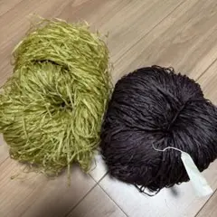 麻紗織糸 ワイン染め2色セット