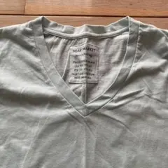 ハートマーケットVネック 半袖Tシャツ ライトグリーンLサイズのサムネイル